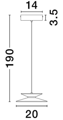 Lampa wisząca Sketter LED x1 złoto-czarna
