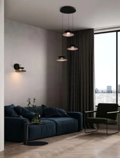 Lampa wisząca Sketter LED x3 złoto-czarna