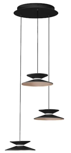 Lampa wisząca Sketter LED x3 złoto-czarna