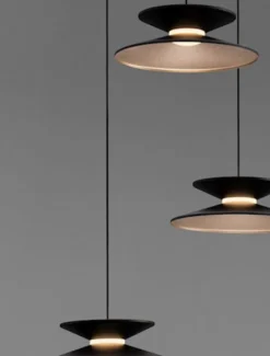 Lampa wisząca Sketter LED x3 złoto-czarna