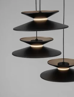 Lampa wisząca Sketter LED x5 złoto-czarna