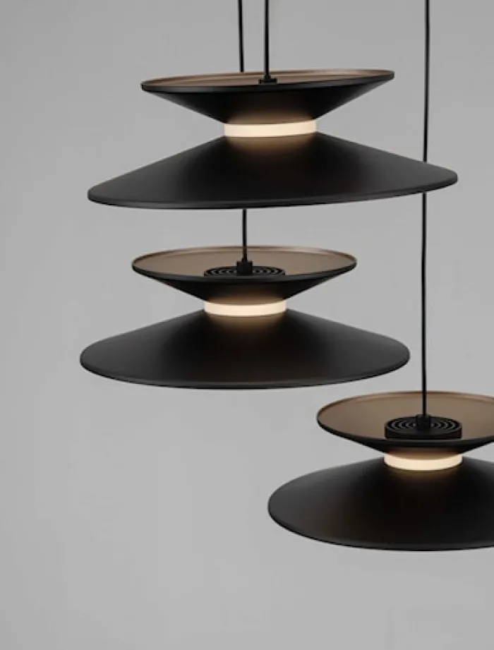 Lampa wisząca Sketter LED x5 złoto-czarna