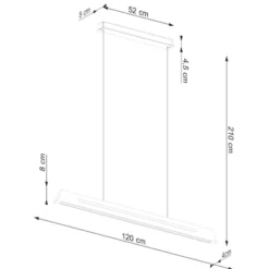 Lampa wisząca Skog LED 150 cm dąb 4000K