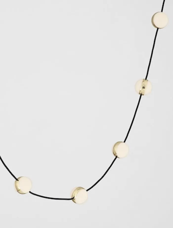 Lampa wisząca Systally LED 160 cm złoto-czarna girlanda