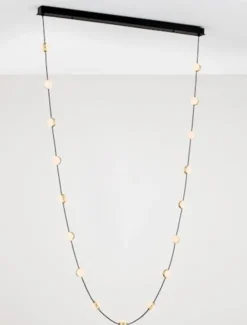 Lampa wisząca Systally LED 210 cm złoto-czarna girlanda