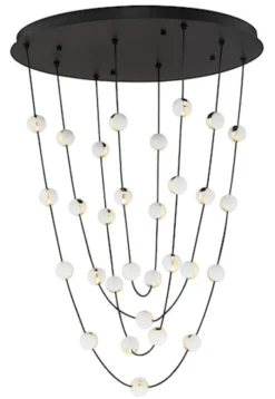Lampa wisząca Systally LED 120 cm złoto-czarna