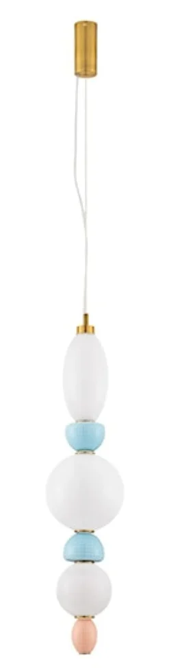 Lampa wisząca Texells LED niebiesko-złota