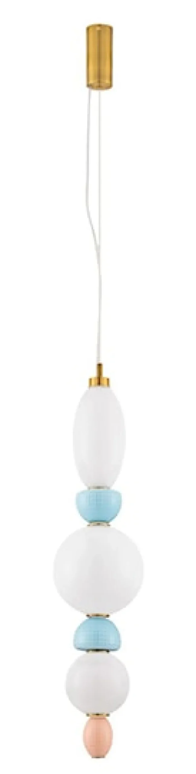 Lampa wisząca Texells LED niebiesko-złota