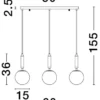 Lampa wisząca Trallos x3 złota