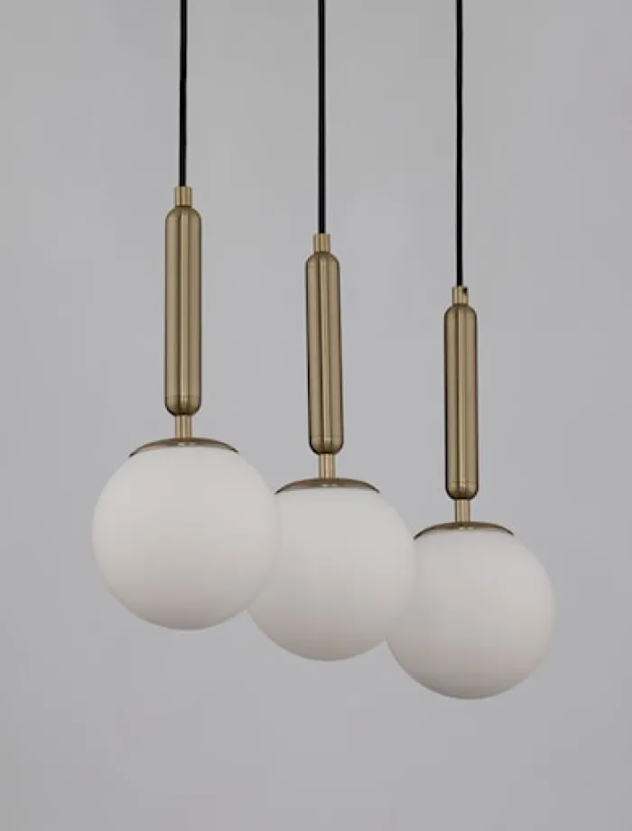 Lampa wisząca Trallos x3 złota