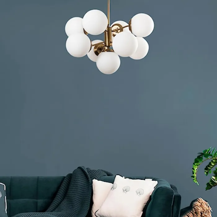 Lampa wisząca Tuiren x9 miedziana