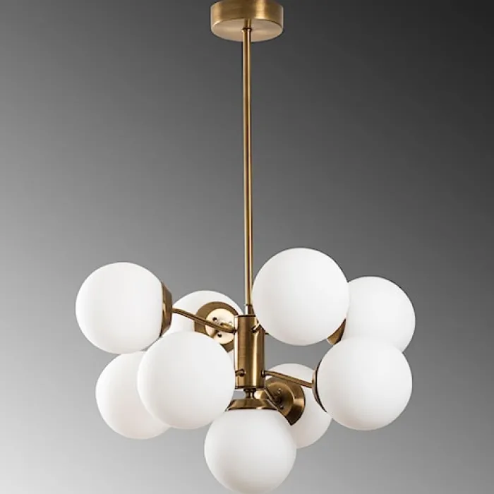 Lampa wisząca Tuiren x9 miedziana
