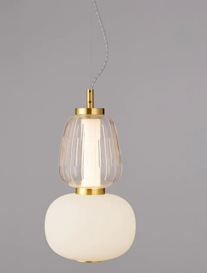 Lampa wisząca Velorya II LED biało-złota