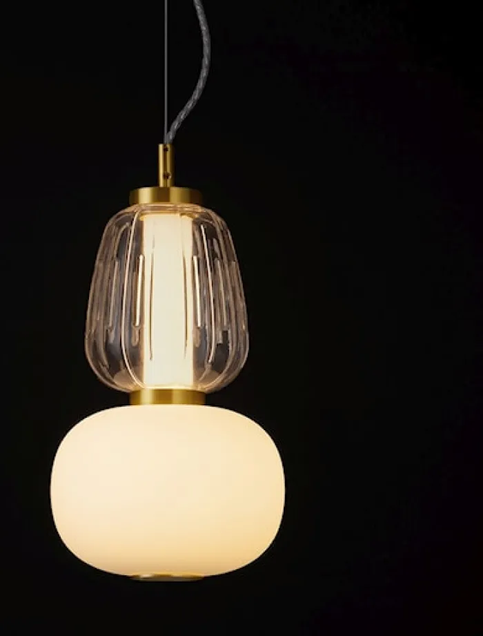 Lampa wisząca Velorya II LED biało-złota