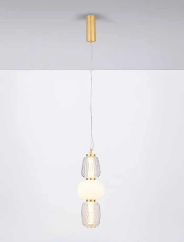 Lampa wisząca Velorya I LED biało-złota