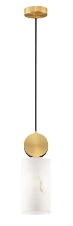 Lampa wisząca Xiteen złota marmurowa