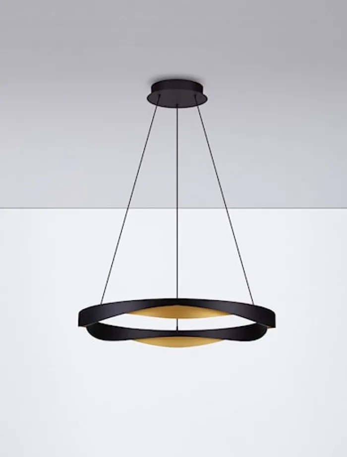 Lampa wisząca Yoffus LED złoto-czarna