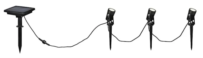 Lampy ogrodowe Obidos LED solarne czarne