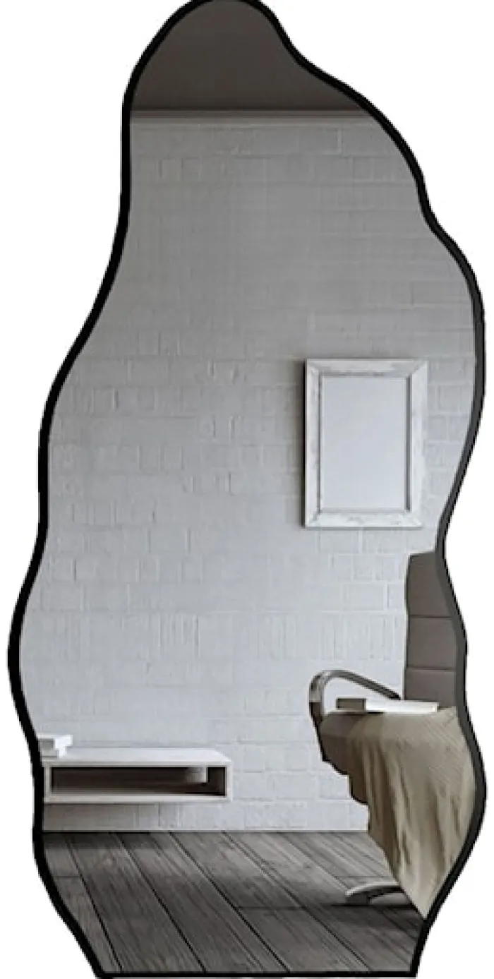Lustro ścienne Auro 130x60 cm w czarnej ramie