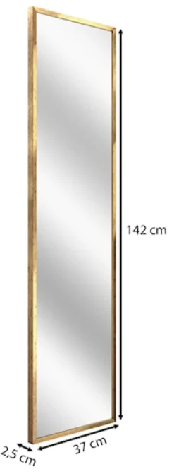 Lustro ścienne Dalone 142x37 cm stare złoto