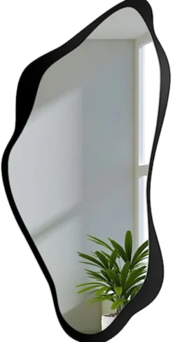 Lustro ścienne Piena 120x60 cm w czarnej ramie pionowe