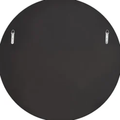 Lustro ścienne Relantic średnica 80 cm w srebrnej ramie gięte szkło
