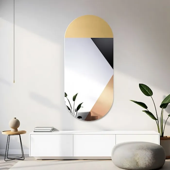 Lustro ścienne Rio 120x60 cm z kolorową taflą