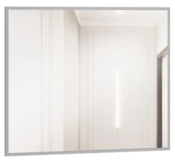 Lustro ścienne Simply prostokątne 92x77 cm w szarej ramie