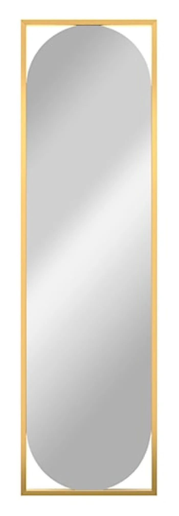 Lustro ścienne Thelmen 132x37 cm w złotej ramie
