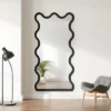 Lustro ścienne Twist 120x60 cm w czarnej ramie