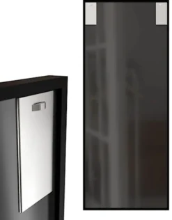Lustro ścienne Villary 150x60 cm ze szprosami czarne