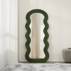 Lustro Confetto 160x70 cm w oliwkowej ramie