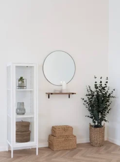 Lustro Magoita z czarną ramą średnica 60 cm