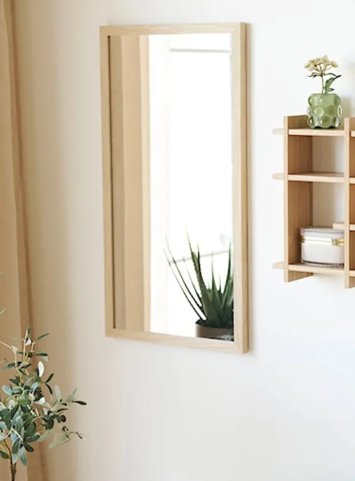 Lustro Scottsdale 75x45 cm w jasnobrązowej ramie
