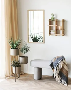 Lustro Scottsdale 75x45 cm w jasnobrązowej ramie