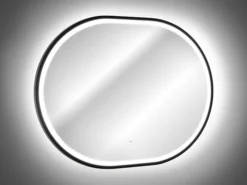 Lustro z oświetleniem LED Olimmi 90x70 cm w czarnej ramie