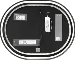 Lustro z oświetleniem LED Olimmi 90x70 cm w czarnej ramie