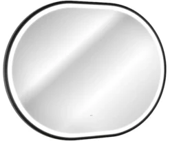 Lustro z oświetleniem LED Olimmi 90x70 cm w czarnej ramie