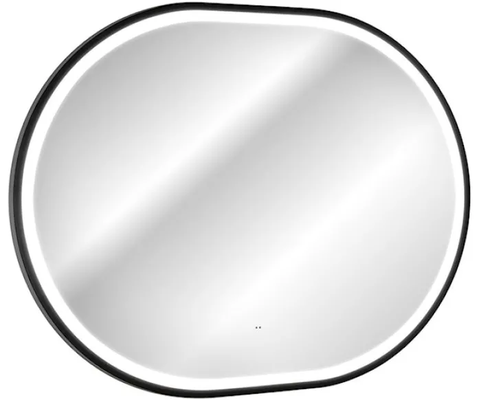 Lustro z oświetleniem LED Olimmi 90x70 cm w czarnej ramie