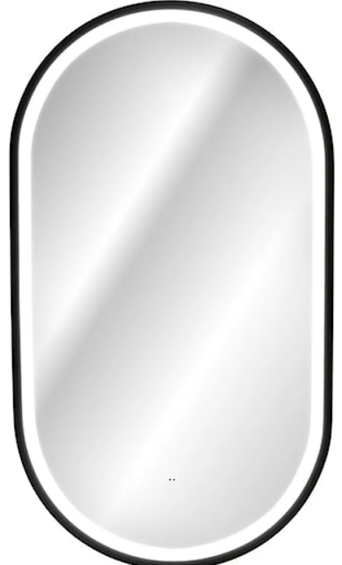 Lustro z oświetleniem LED Olimmi 90x50 cm w czarnej ramie