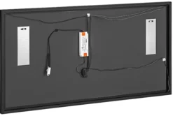 Lustro z podświetleniem LED Alice 123x68 cm w grafitowej ramie