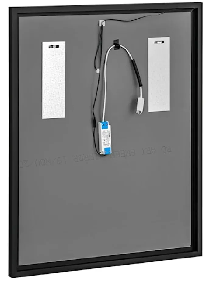 Lustro z podświetleniem LED Alice 83x68 cm w grafitowej ramie
