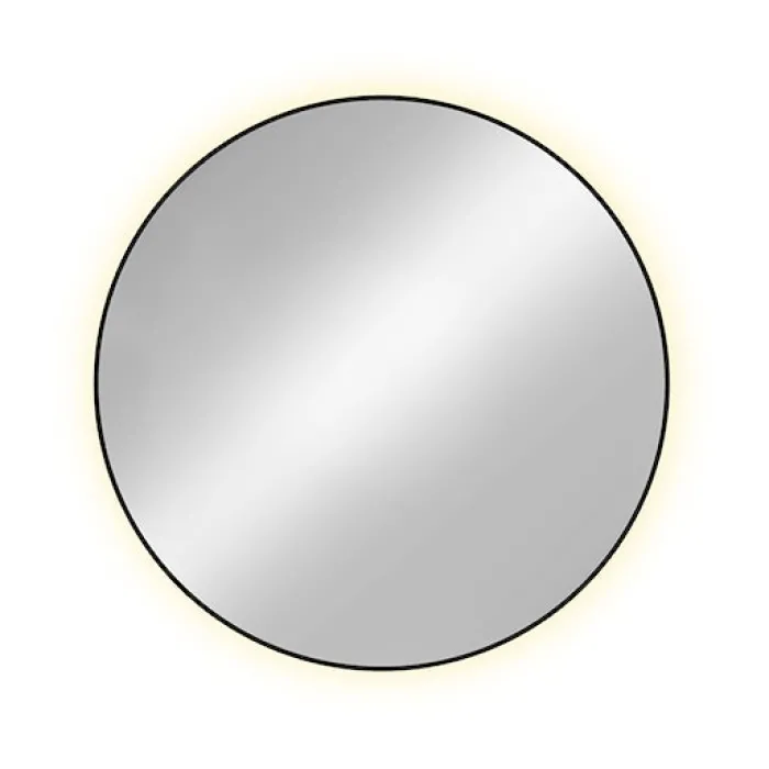 Lustro z podświetleniem led Bright Premium średnica 100 cm czarne/ neutralna barwa światła