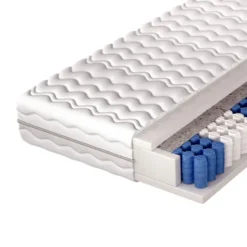 Materac kieszeniowy 80x200 cm Luno dwustronny, 7 stref twardości, hipoalergiczny