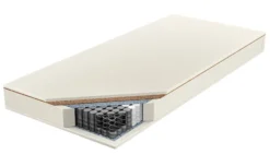 Materac kieszeniowy 80x200 cm Tolano z kokosem, dwustronny, 7 stref twardości, hipoalergiczny