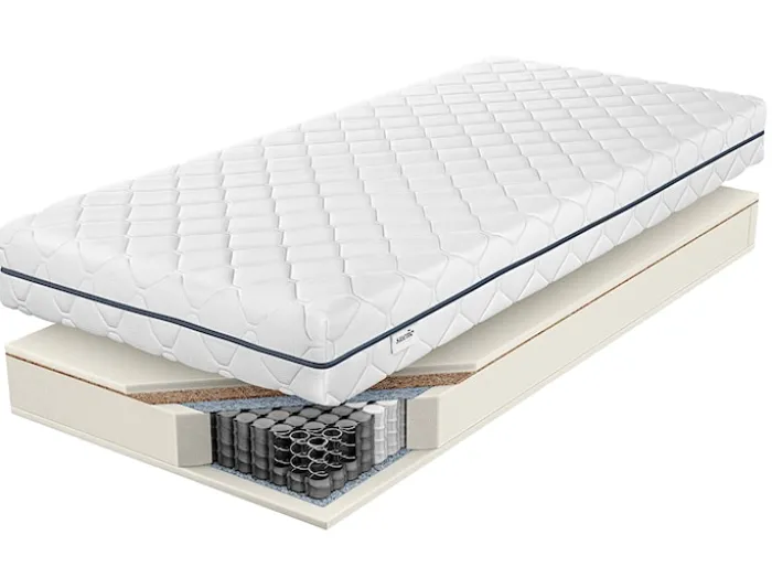 Materac kieszeniowy 80x200 cm Tolano z kokosem, dwustronny, 7 stref twardości, hipoalergiczny