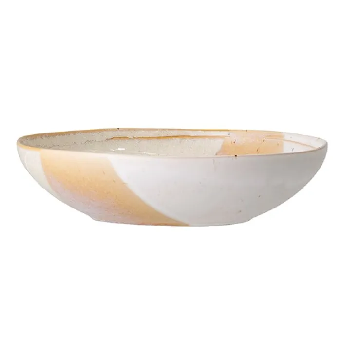 Miska Bloomingville Visisi żółty z kamionki średnica 22 cm