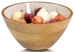 Miska Cherrey 25x13 cm drewno mango beżowa