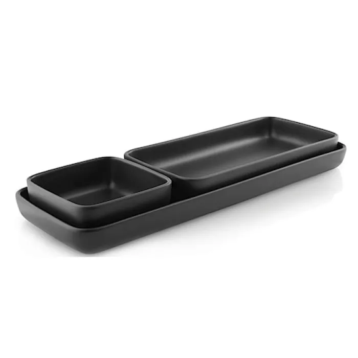 Naczynie do serwowania Nordic Kitchen z kamionki czarne 11x11 cm