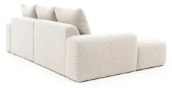 Narożnik modułowy Castellina L-kształtny 255 cm mniejszy beżowy w tkaninie boucle lewostronny